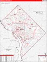District of Columbia, Dc Carrier Route Wall Map